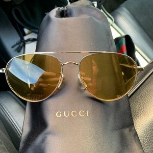 NEW Gucci Authentic Aviator Sunglasses. Brand New for the season. New for spring